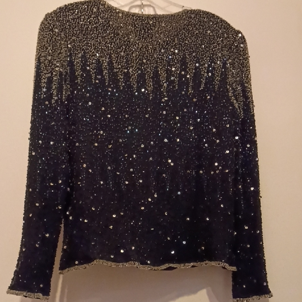 Stenay Midnight Blue Sequin Blazer - image 7